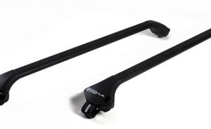 Багажник на крышу авто Modula Oval Bar System AL for open railing (на классические рейлинги) черный